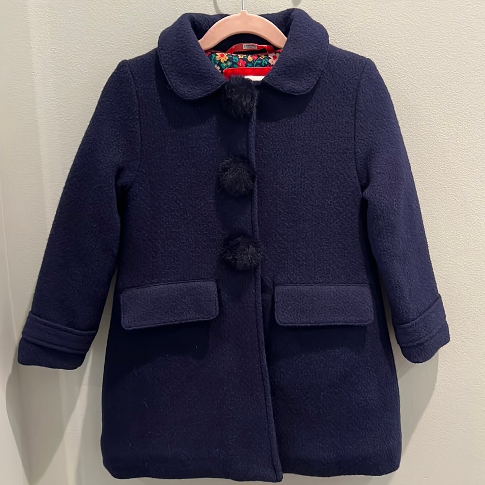 Mini Boden Navy Dress Coat Sz 3-4